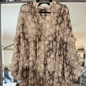 VICI | Vici Collection | Concord Snake Print Ruffle Tiered Tunic Dress